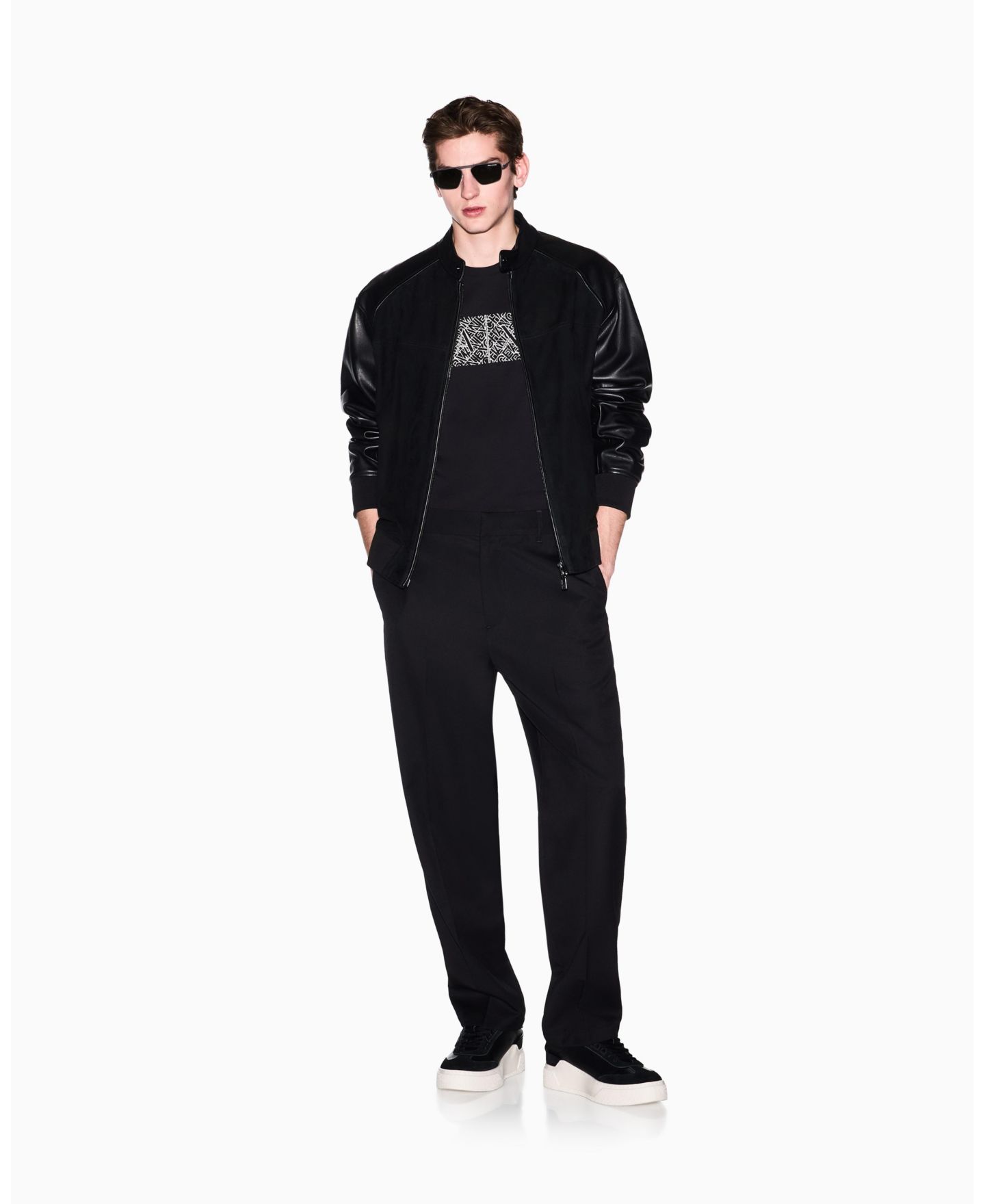 Мужская футболка A|X Armani Exchange Short Sleeve Jersey Printed Box Logo, цвет: Чёрный — фото 3