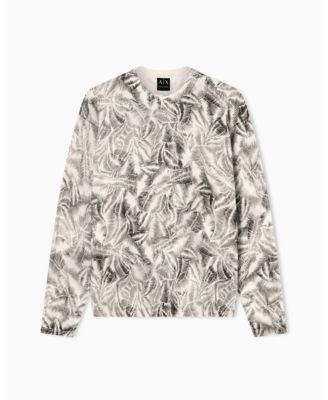 Men's IBIZA X Leaf Print Crewneck Sweater