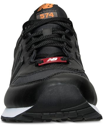 New balance men's 574 best sale flight jacket shoes - black
