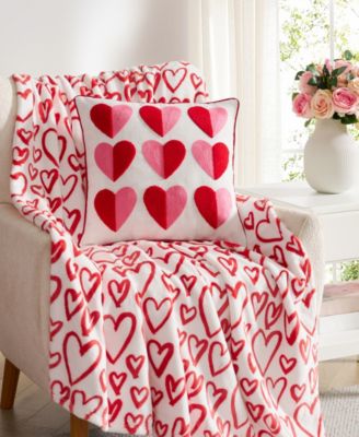 Heart Cotton Slub Decorative Pillow, 18" x 18"