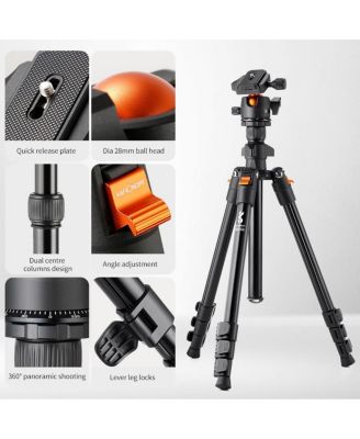 K234A1 4-Section Lightweight Aluminum Travel Vlog Tripod with Ball Head