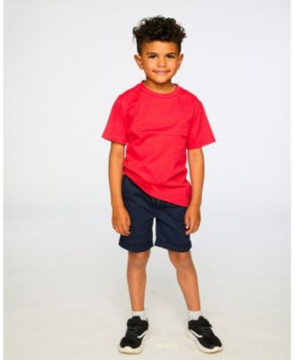 Big Boys Cotton Colorblock Jersey T-Shirt with Chest Pocket Rouge