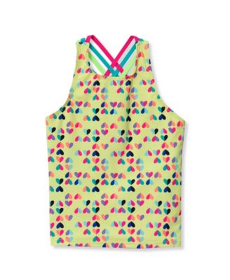 Girls Chlorine Resistant Strappy X-Back Tankini Top