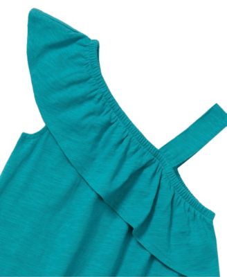 Girls Ruffle Asymmetrical Dress