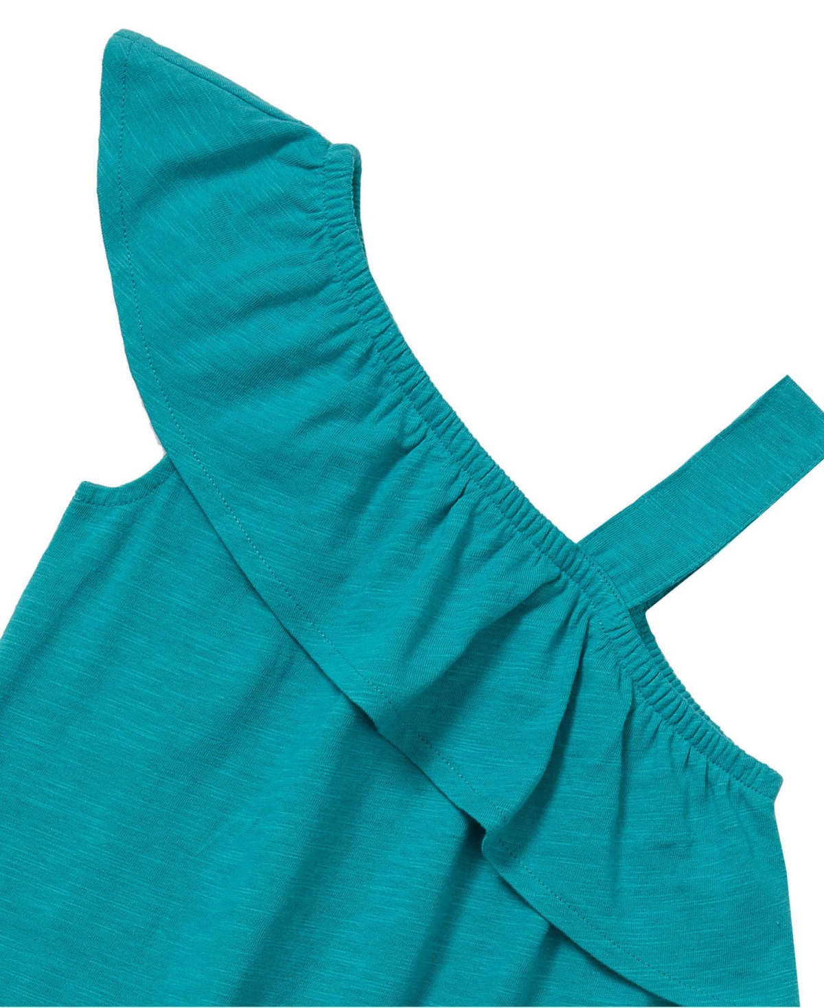 Lands' End Girls Ruffle Asymmetrical Dress