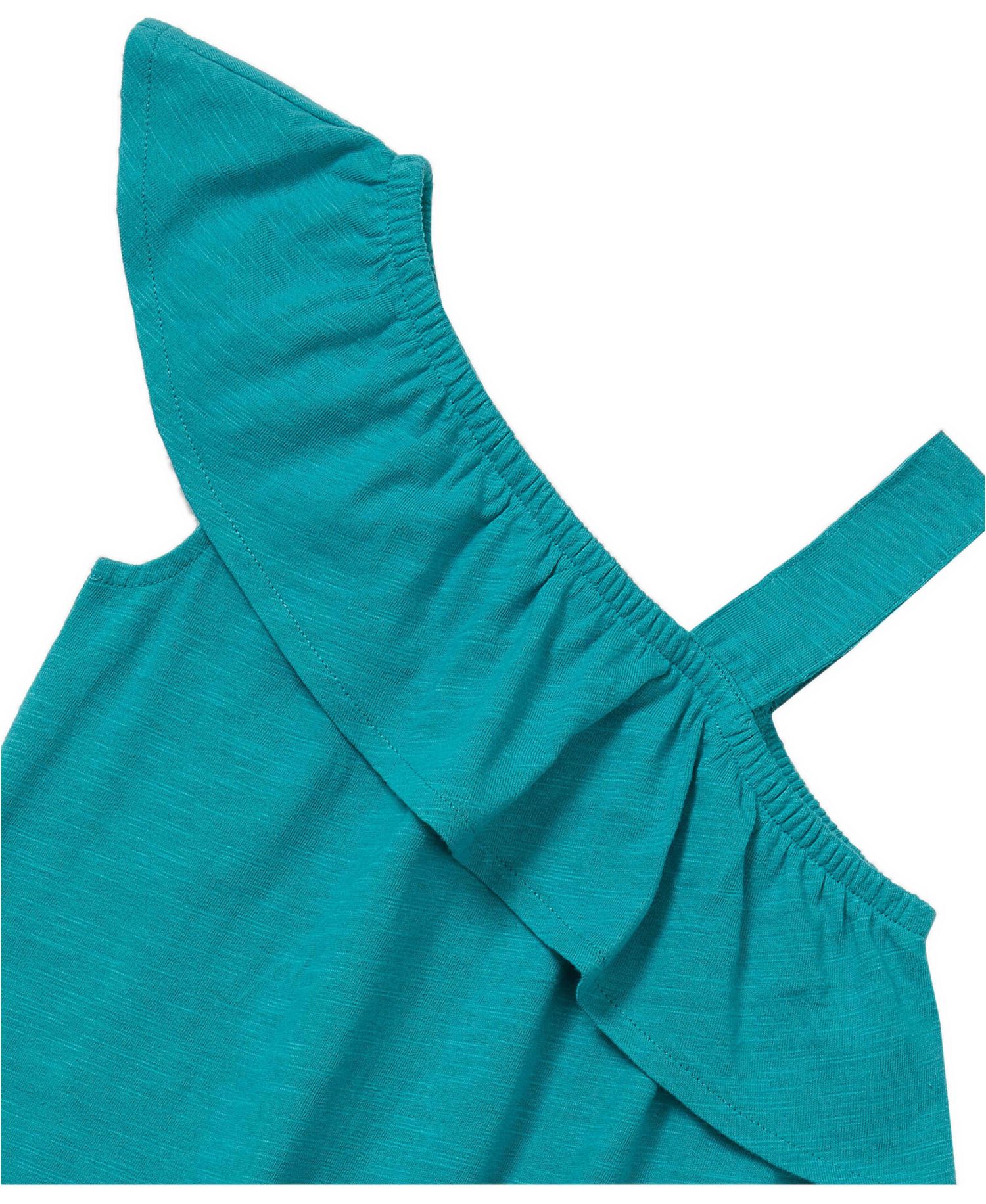 Little and Big Girls Ruffle Asymmetrical Dress