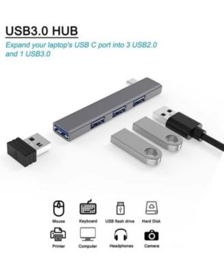 4-Port USB Hub with 5Gbps High-Speed Transfer, Plug-and-Play - Multiport Splitter for Laptop, Desktop, Ideal for Office