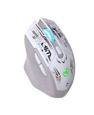 Dual Mode 2.4G & Bluetooth 5.1 Wireless Gaming Mouse with Silent Click, Rechargeable, 3 Level Adjustable DPI