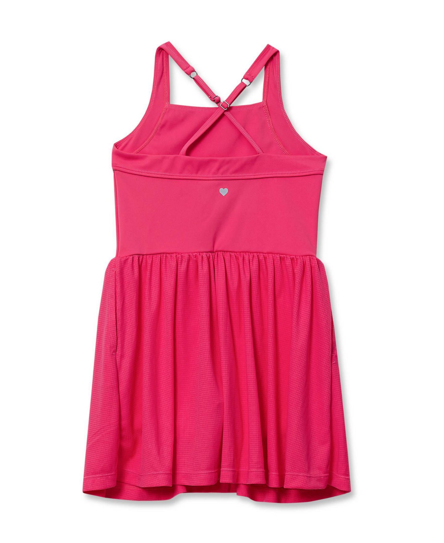 Платье Lands' End Active Tank Dress для девочек, цвет: Розовый — фото 2