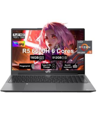 15.6 Gaming Laptop AMD Ryzen 5 6600H 6-Cores 16GB DDR5 RAM 512GB SSD 4.5GHz