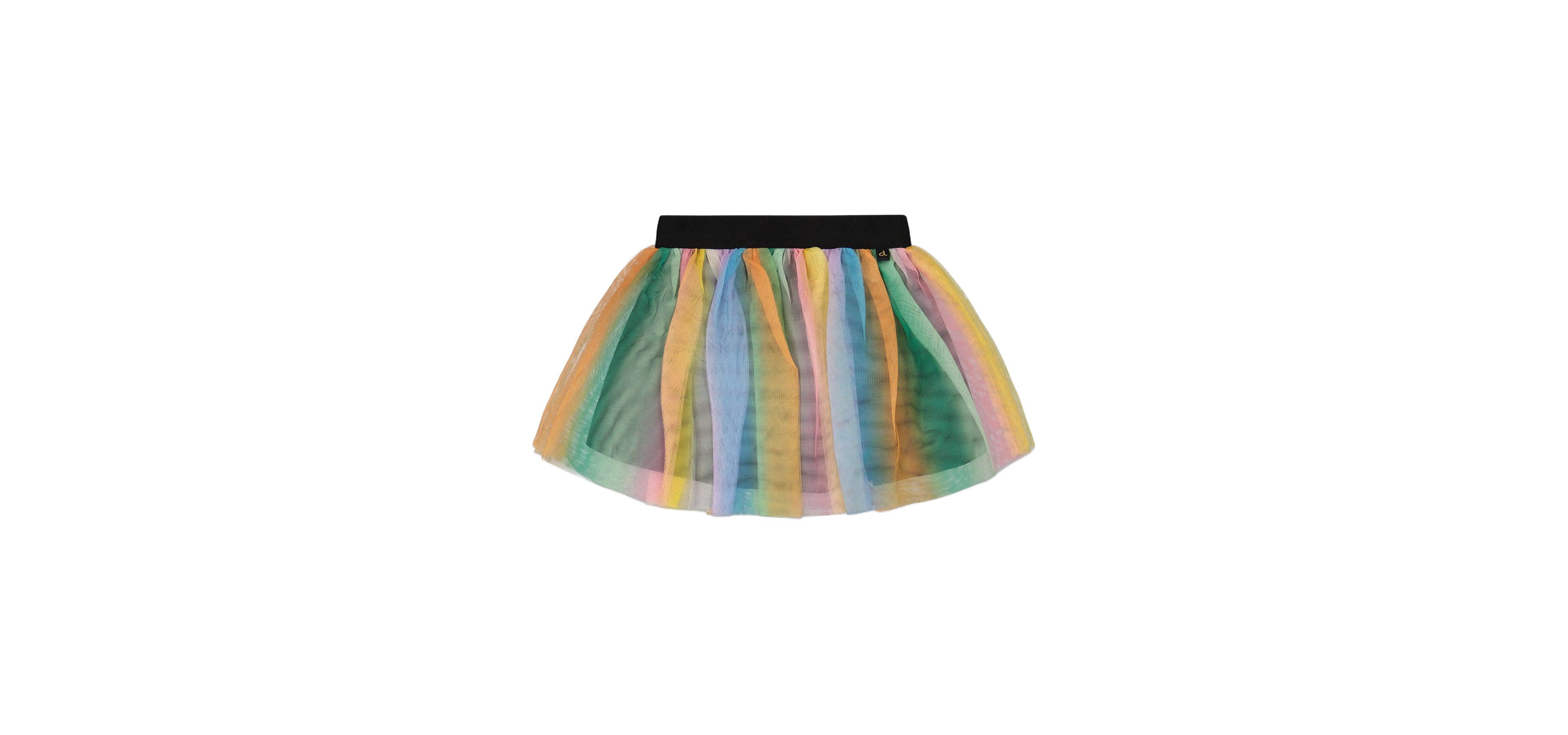 Deux par Big Girls Printed Mesh Skirt Multicolored