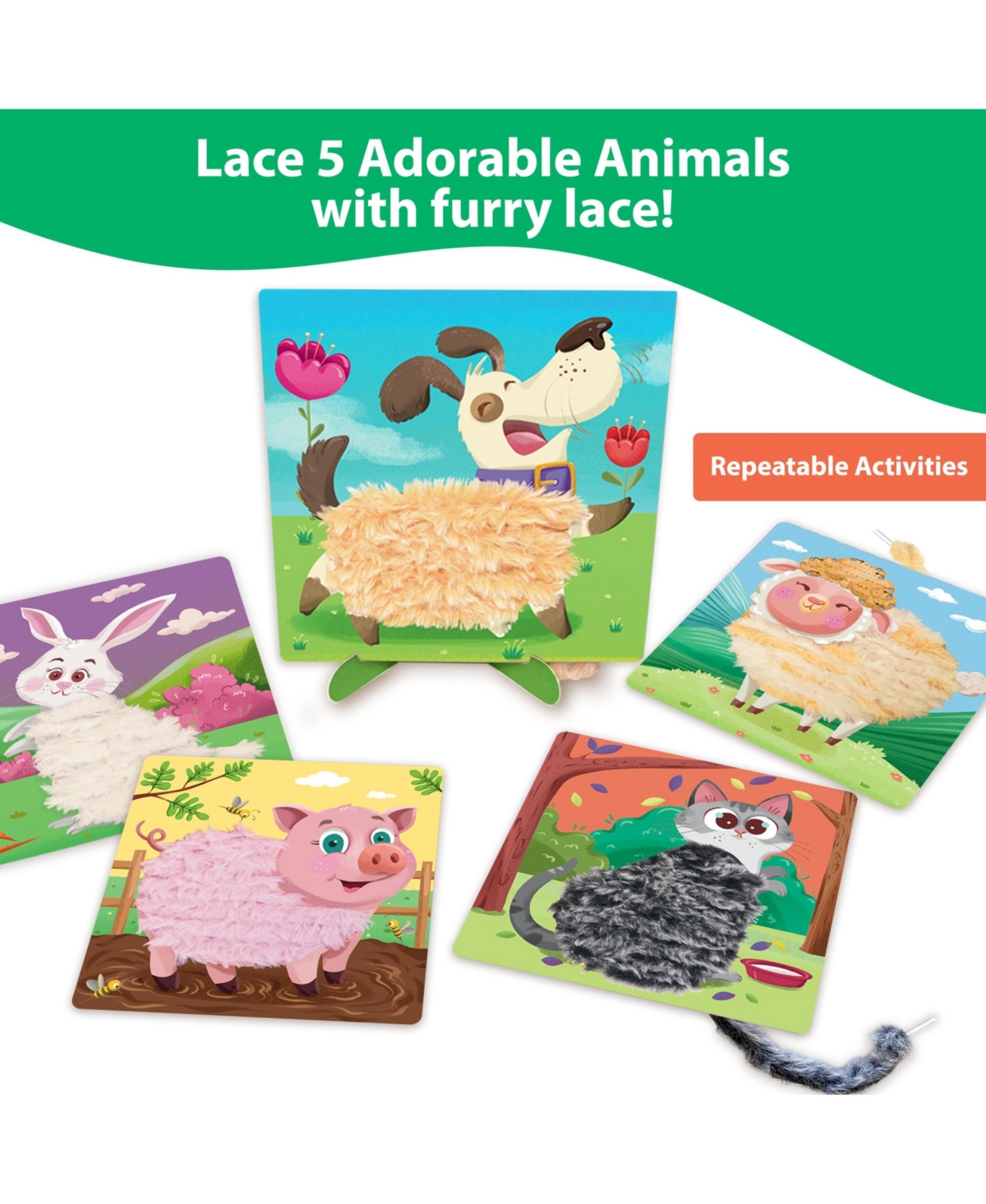 Chalk & Chuckles - Chalk & Chuckles Lace Art Furry Animals Craft Activity