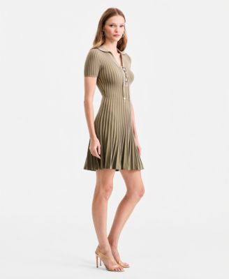 Women's Regina Lace-Up Polo Sweater Dress