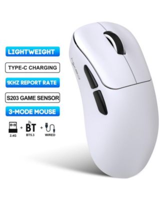 Tri-Mode Wireless Gaming Mouse, Lightweight, 10000 DPI Adjustable, 1000Hz Polling Rate, BT5.3+2.4G+Wired, for PC, Laptop, Mac