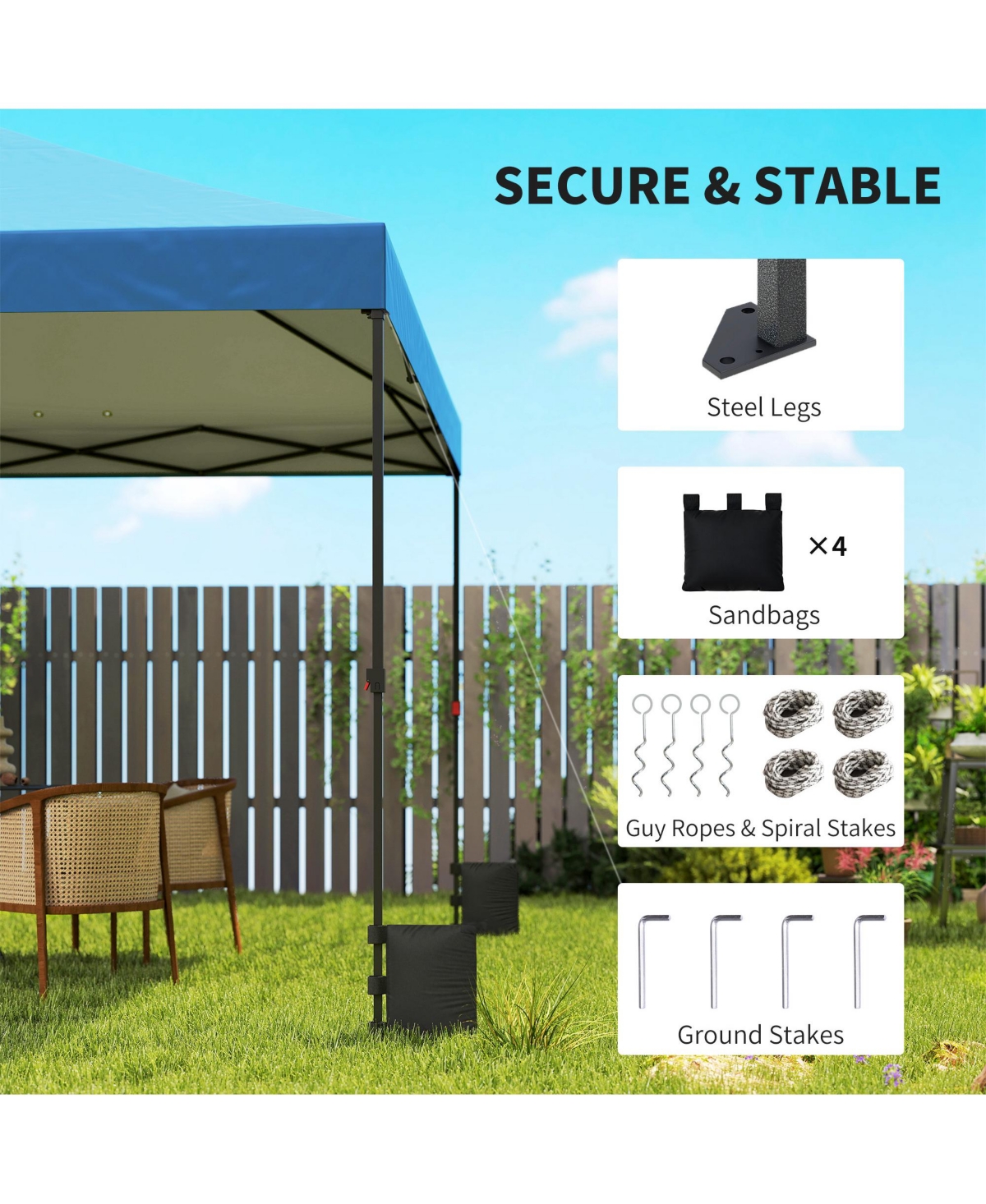 Outsunny 10 x ft Pop Up Canopy Tent with One Push Setup, Dark