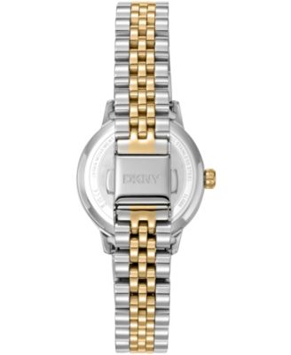 Women's Green Crystal Accented Dial Two-Tone Gold Stainless Steel Bracelet Watch, 30mm