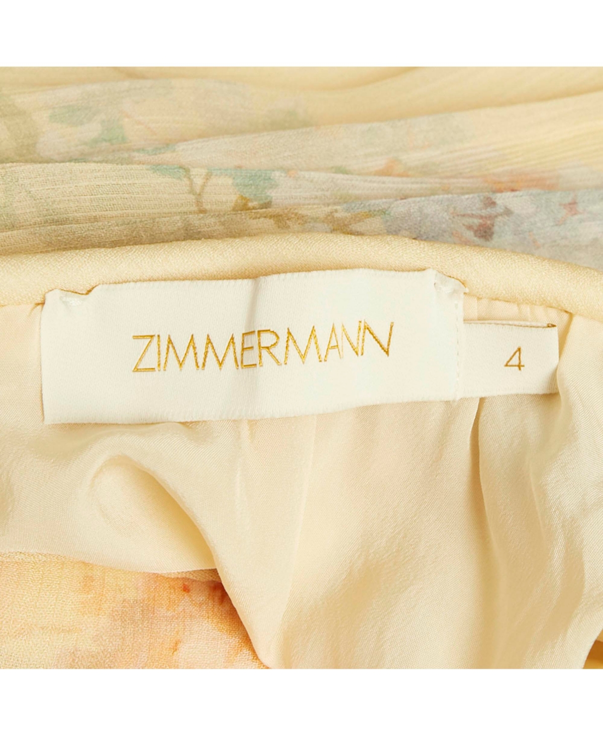 Pre-Owned Zimmermann Women's Floral Print Frill Detail Crepe Top & Skirt Set