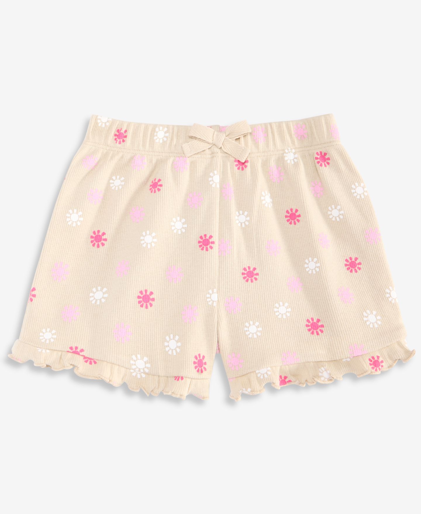 Шорты First Impressions Mix & Match Sunny-Print Ribbed Shorts для девочек-малышей — фото 1