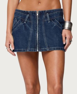 Women's Sharlo Zip Up Denim Mini Skirt