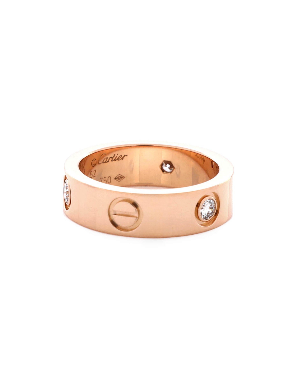 Pre-Owned Cartier Love 3 Diamonds Band Ring