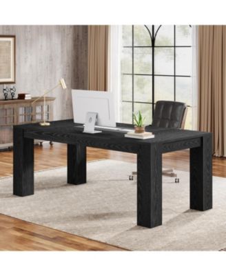 63-Inch Executive Desk, Large Office Computer Desk, Simple Workstation Writing Table Study Table for Home Office