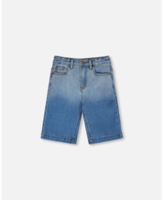Big Boys Stretch Jean Bermuda Grey To Blue Gradient