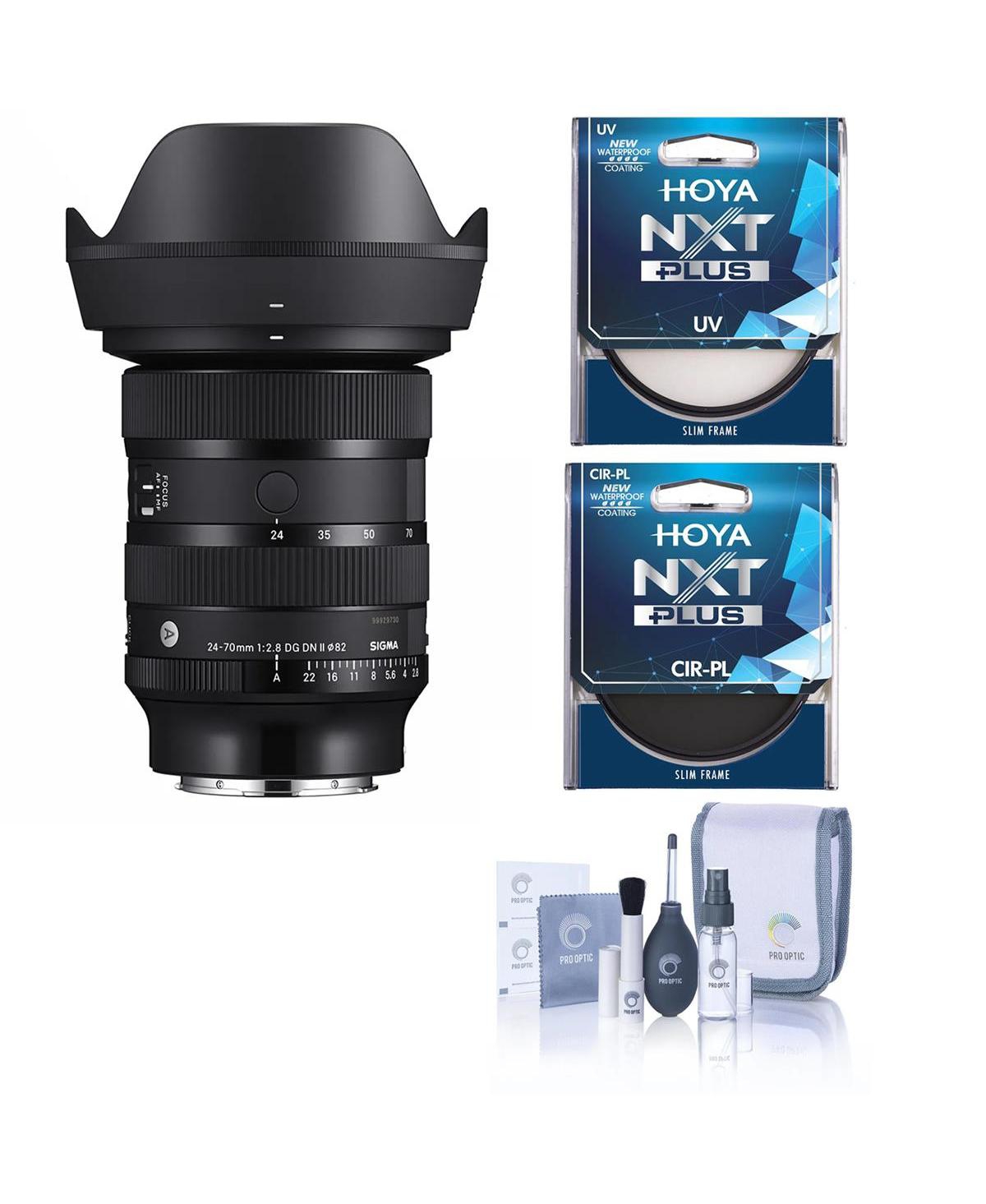 Sigma 24-70mm f/2.8 Dg Dn Ii Art Lens for L Mount, Bundle with 52mm Uv Lens Filter, Circular Polarizer Lens Filter and Cleaning Kit