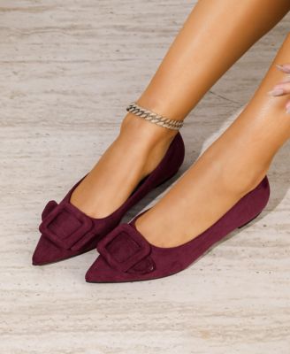 Womens Rhianna Pointed Skimmer Flat