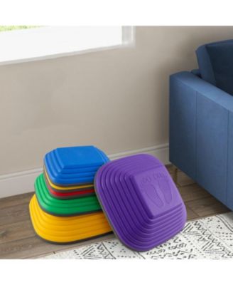 6-Piece Kids Stepping Stones Square Balance Blocks