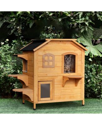 2-Story Outdoor Weatherproof Cat Enclosure