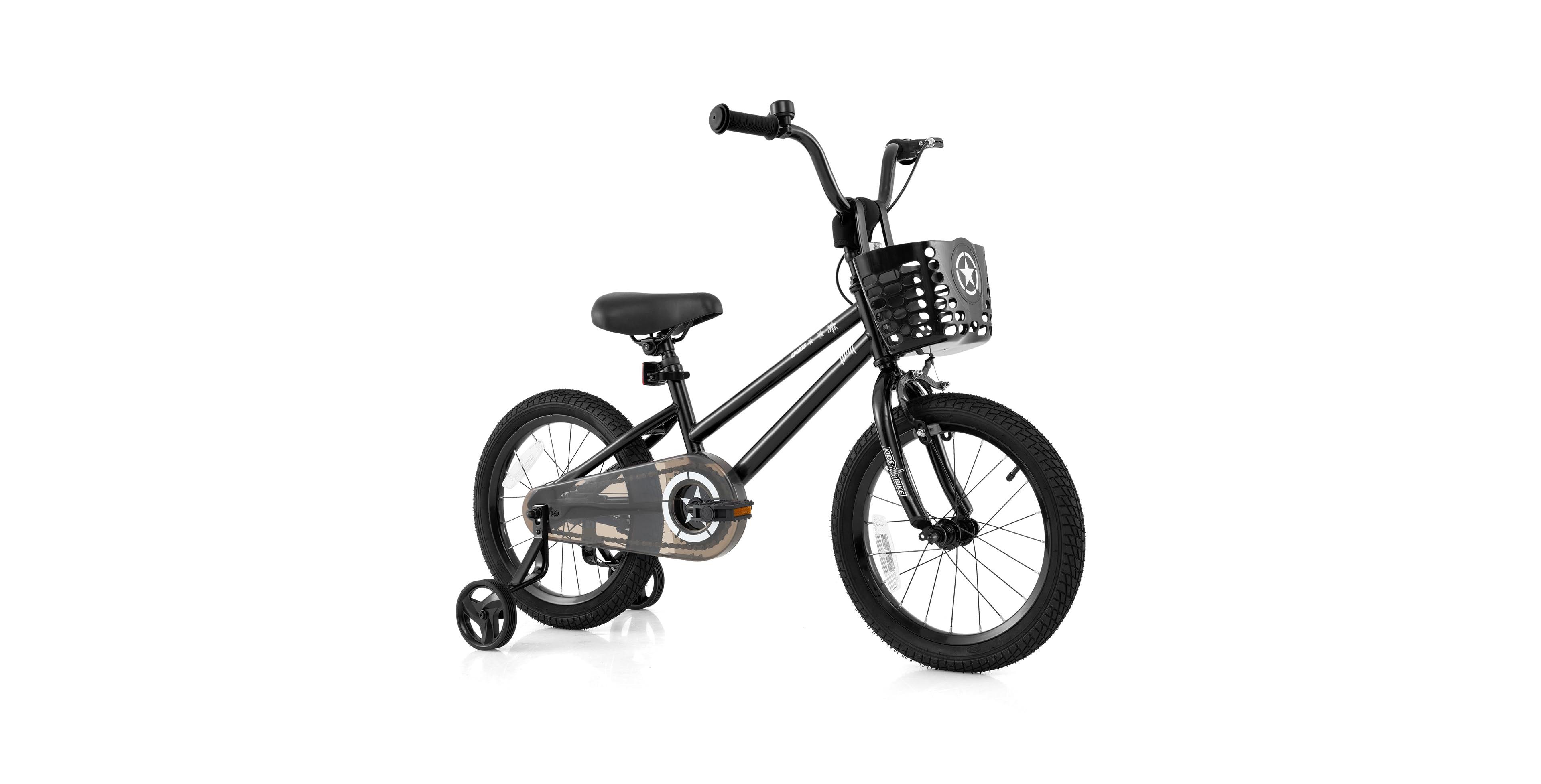 Mecale 16 Inch Kids Bike Adjustable with Transparent Chain Cover for 3-8 Years Old-16 inches