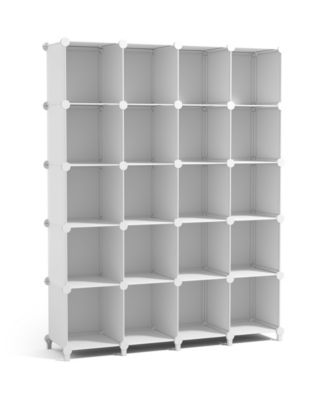 20-Cube Storage Organizer Cubby Shelf for Closet, Toys, Books, and More Space-Saving Bookshelf for Bedroom, Living Room, or Office