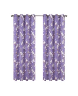 100% Polyester Aiden Printed Textured Grommet Curtain Panel