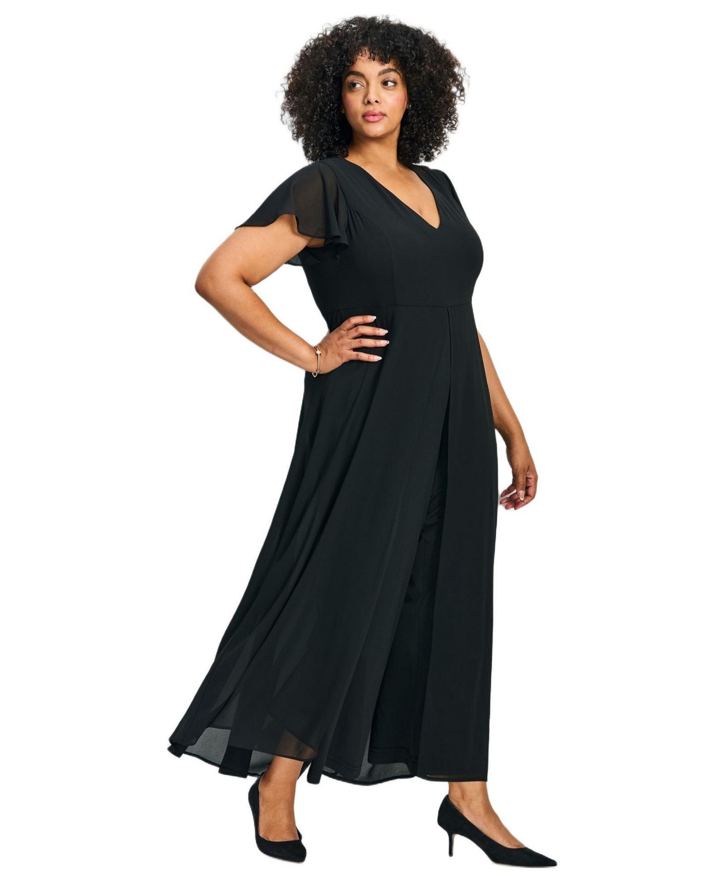 Женский комбинезон AVENUE Plus Size Glam Jumpsuit, цвет: Чёрный — фото 4