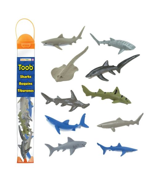Детские фигурки Safari Ltd. Sharks Hand-Painted 11-Piece Figurine Set, Ages 3+, цвет: Разноцветный