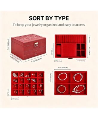 3-Layer Jewelry Organizer with Removable Dividers for Flexible Storage