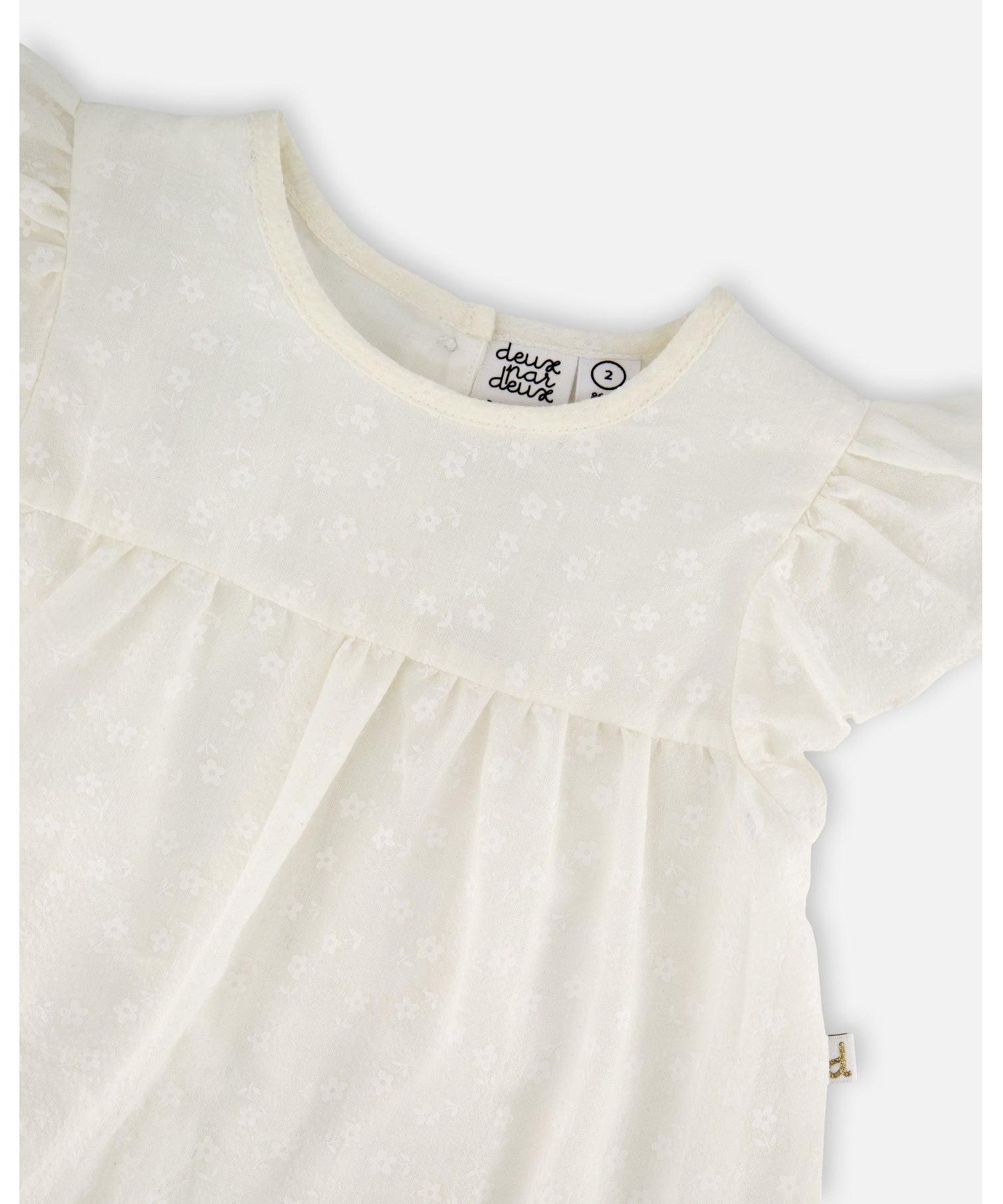 Little Girls Printed Poplin Dress Off