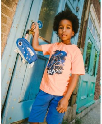 Big Boys ganic Cotton Jersey T-Shirt with Bmx Print