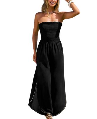 Women's Off-the-Shoulder Zipper Closure Jumpsuit