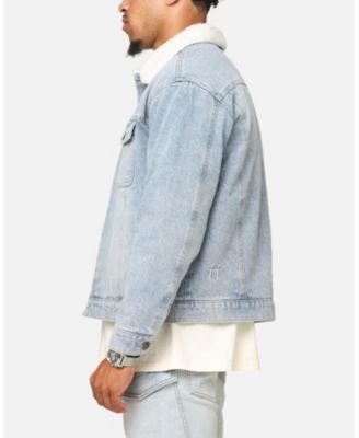 Men's Sherpa Boxy Denim Jacket
