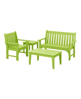 4-Piece HDPE Outdoor Patio Furniture Couch Set