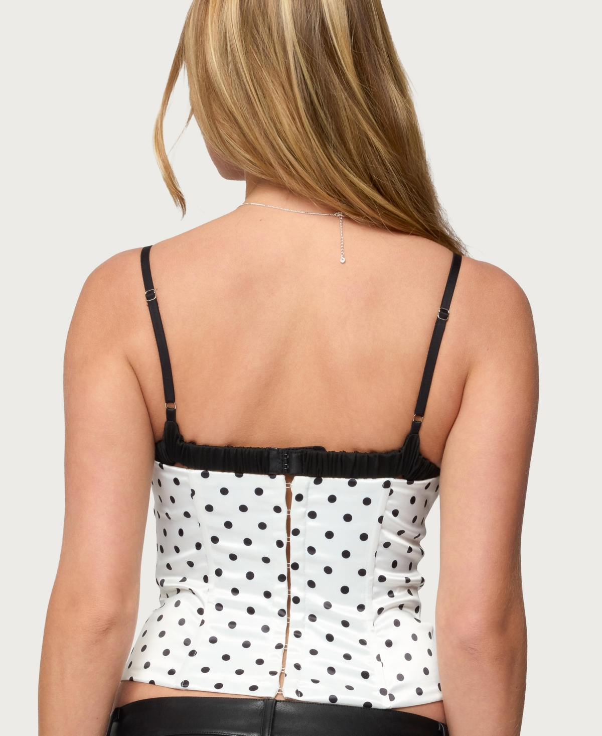 Edikted Women's Polka Dot Layered Lacey Bra Corset