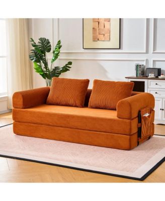 Loveseat Sofa Convertible Sleeper Sofa Bed with Pillow