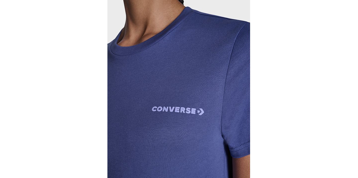 Женская футболка Converse C Type, цвет: Индиго — фото 3