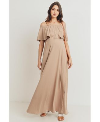 Women's Off-Shoulder Ruffled Maxi Dress