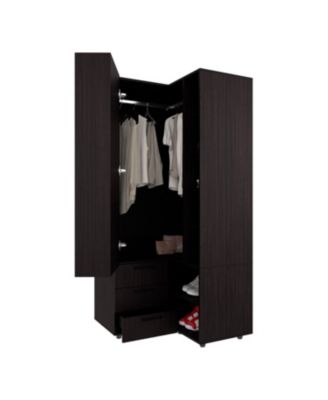 Thatcher Armoire- wardrobe, shoe storage, Open Storage and 2 - drawer