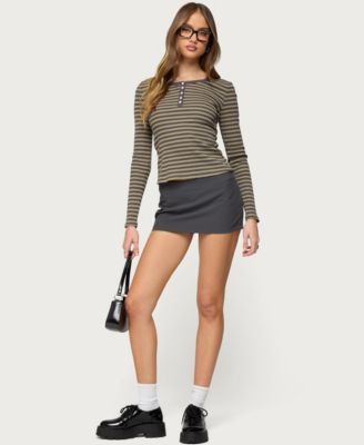 Women's Roma Striped Henley Top