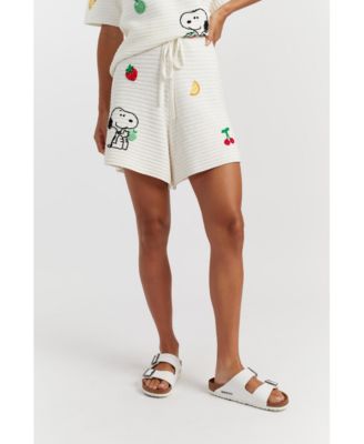 Women's Cotton Snoopy Crochet Shorts