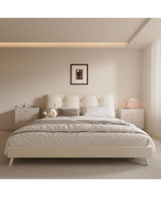 Elegant 3-Drawer White Dresser with Gold Handles and Legs, Wooden Nightstand with Linen-Textured Surface, Modern Chest of Drawers