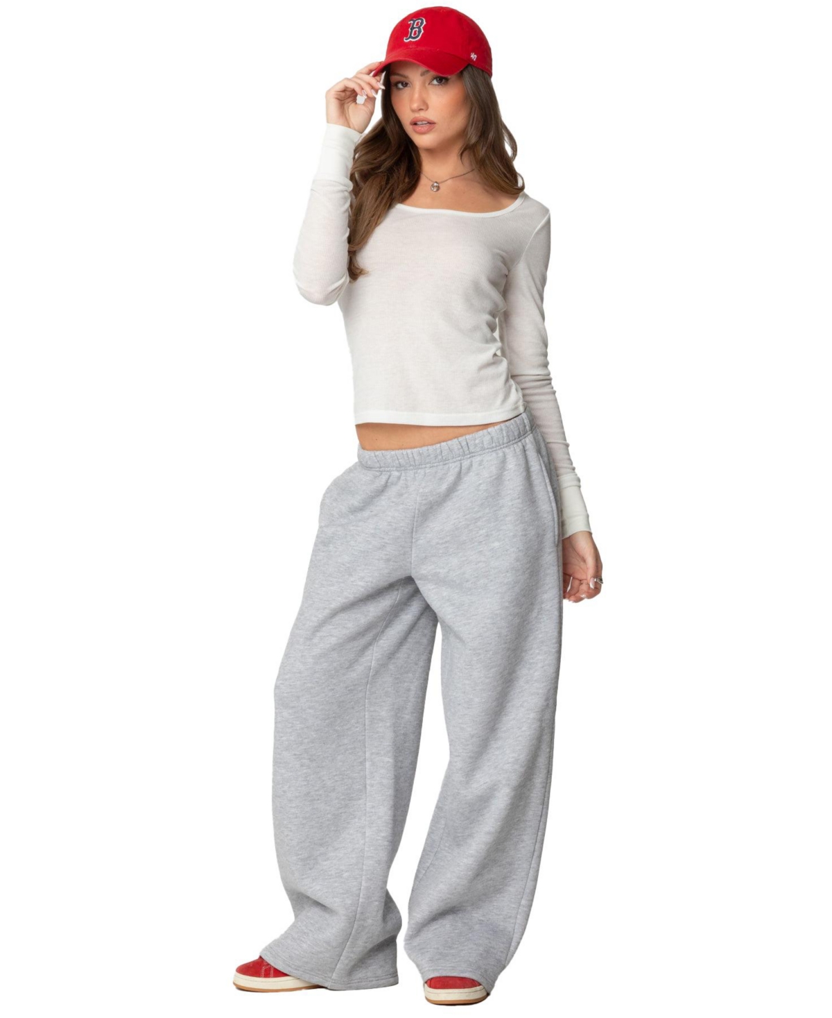 Edikted Women's Boys Cry Wide Leg Sweatpants